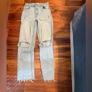 Abercrombie & Fitch 90s Straight Ultra High Rise Jeans Light Wash 27 (1176)